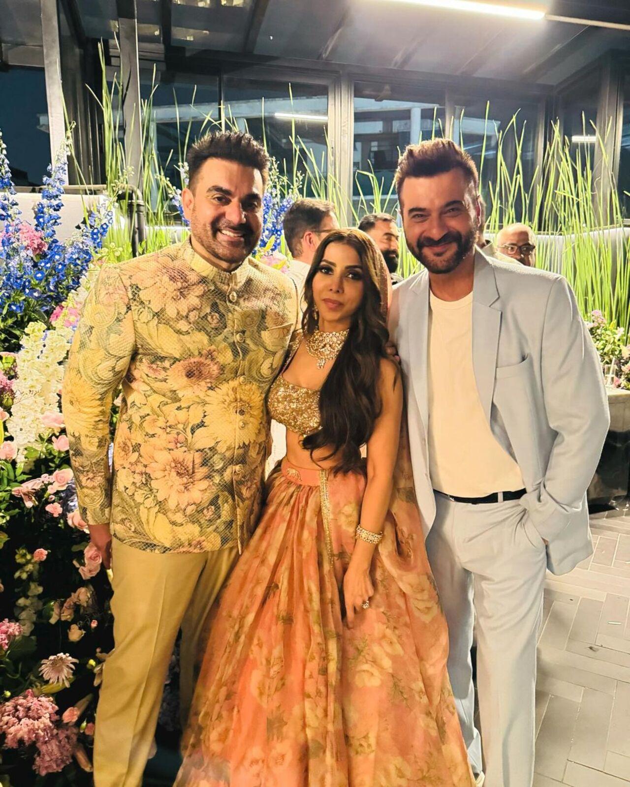 Sanjay Kapoor shared this picture on social media congratulating the couple