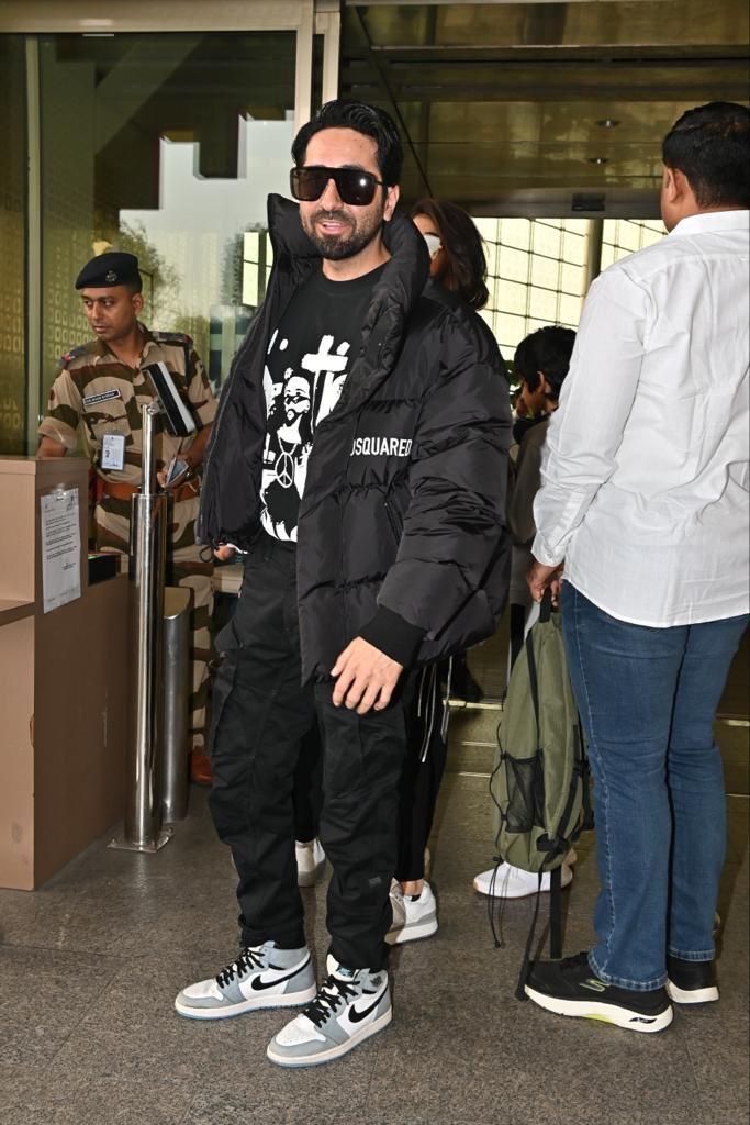 Ayushmann Khurrana was spotted at the airport today