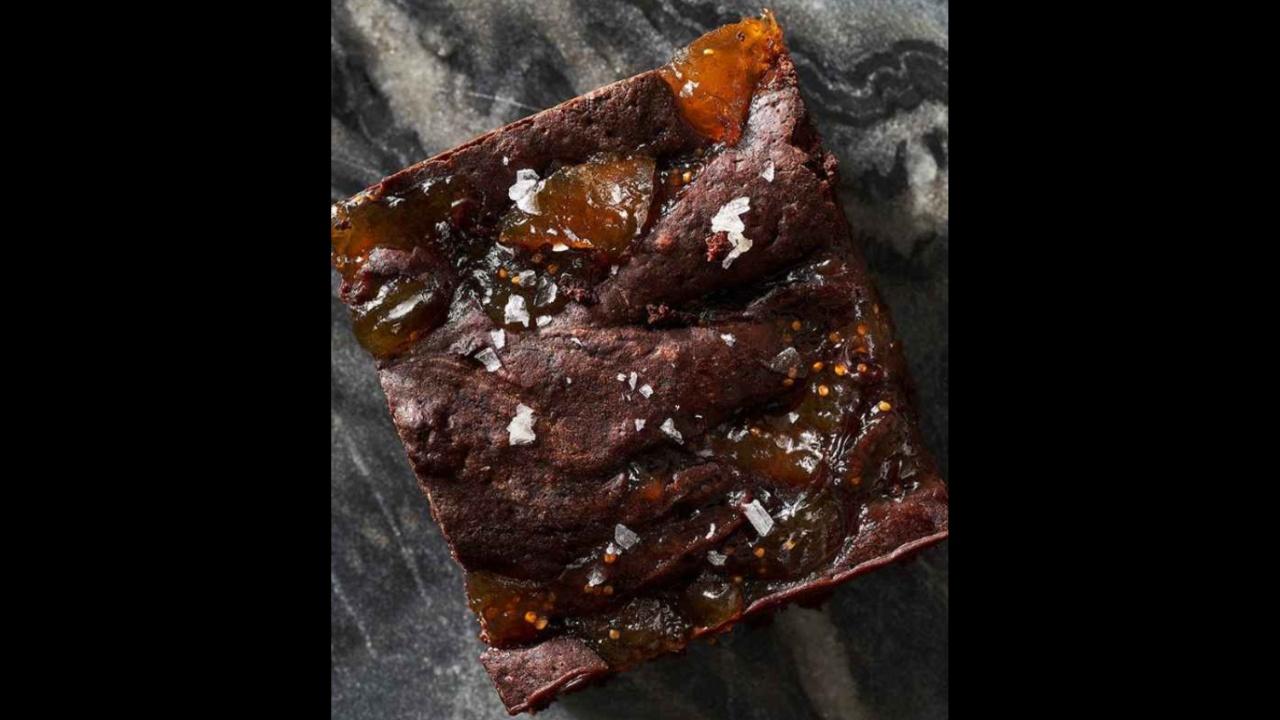 Fig Dark Chocolate BrownieThere’s something about the musky honey sweetness of the figs that brings out the fruity undertones of dark chocolate. These brownies are rich, deep and fudgy.
Get the recipe here