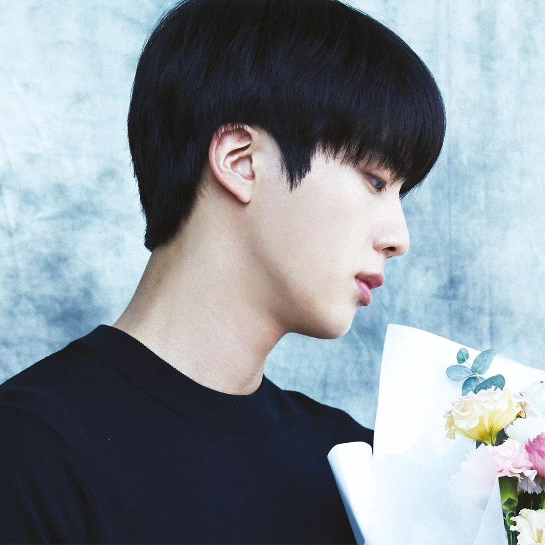Along with information on their lives and emotions, it also has interviews with the members discussing their opinions on performance, and their love for ARMY. Seen here is eldest member Jin, in a pensive mood