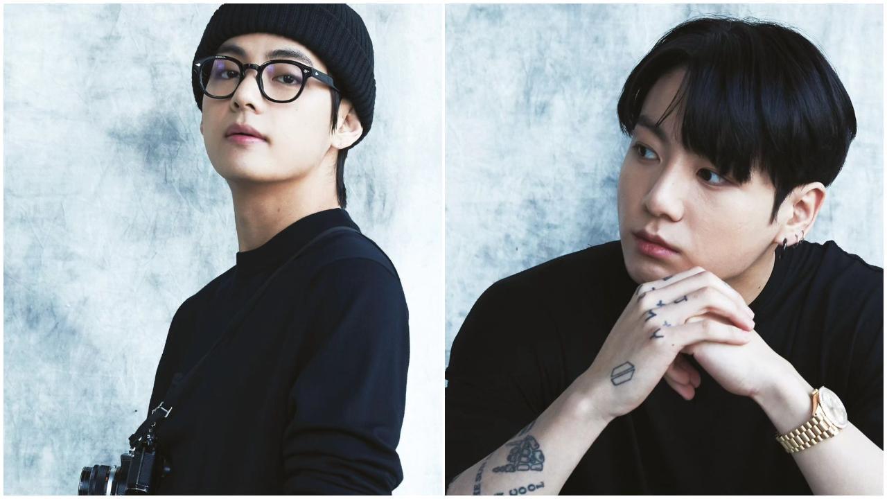 BTS members V and Jungkook in the photobook