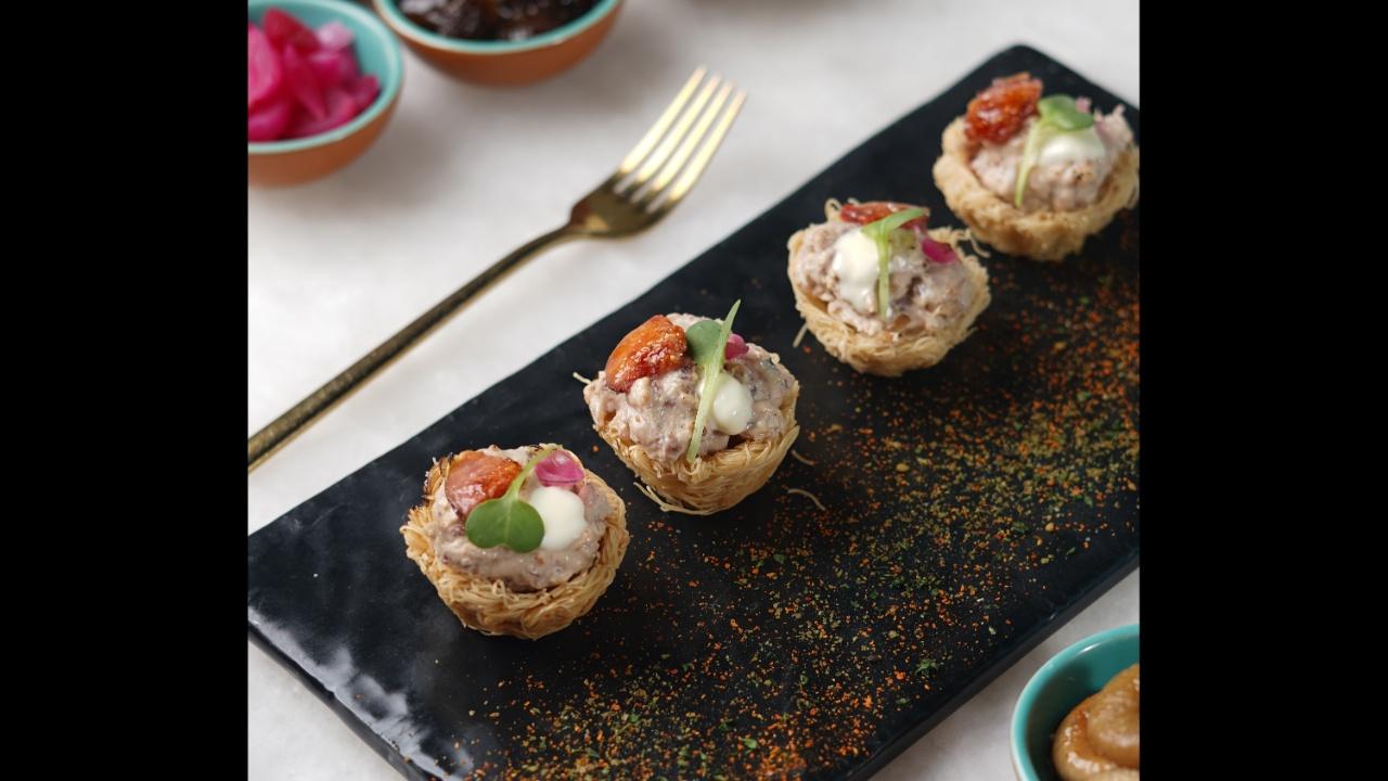 Goat Cheese & Roasted Fig Tarts with Wine Poached Shallots
Get the recipe here