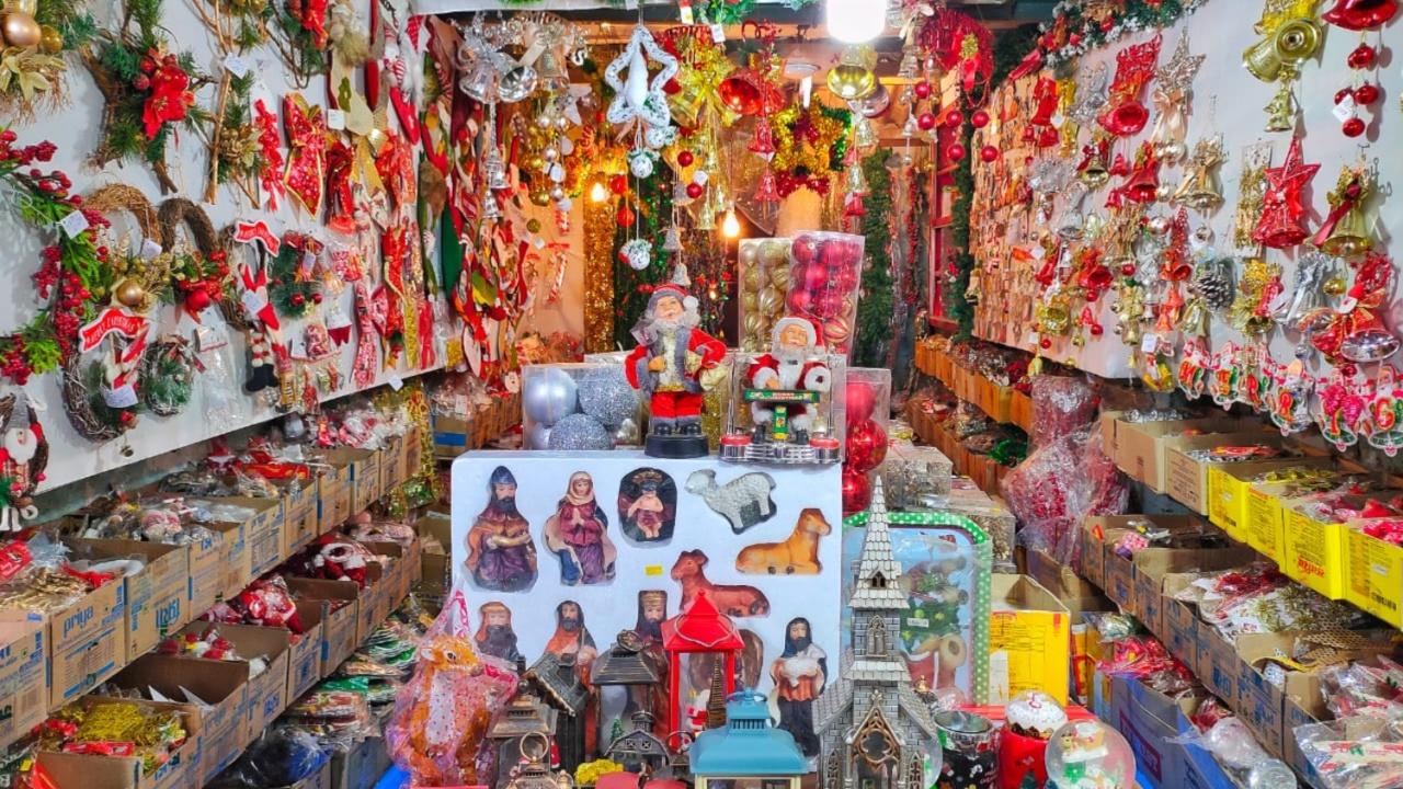 Orlem, Malad There are three shops surrounding Our Lady of Lourdes Church. Being situated in a Christian locality, these shops are especially perfect for the people of the Catholic community to shop for the festival. Here, at Fantasy Collection, one is sure to drown in the innumerable Christmas items available for sale - right from Christmas trees, crib sets, wreaths, to antiques and quirky pieces of decor. Photo Courtesy: Amogh Golatkar