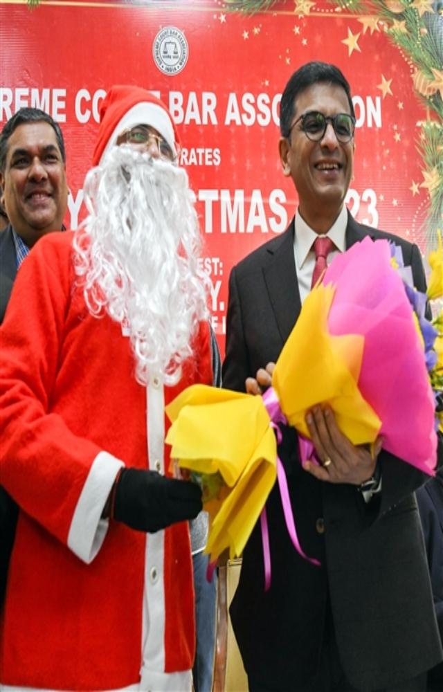 Justices Sanjiv Khanna and Ahsanuddin Amanullah, and Supreme Court Bar Association president Adish C Aggarwala were also present at the event. 