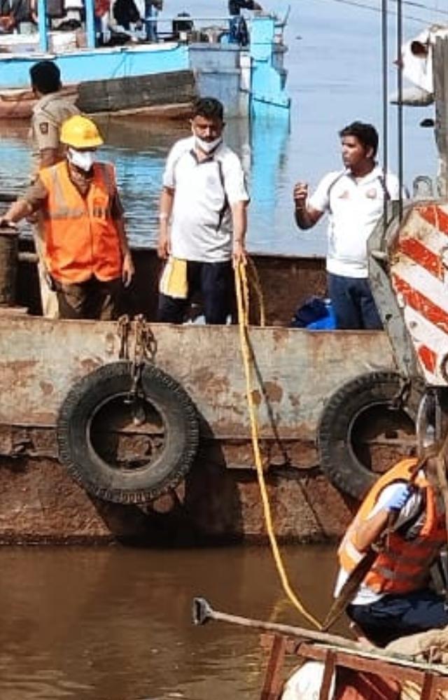 The police officials and the disaster management cell officials rushed to the spot, an official said