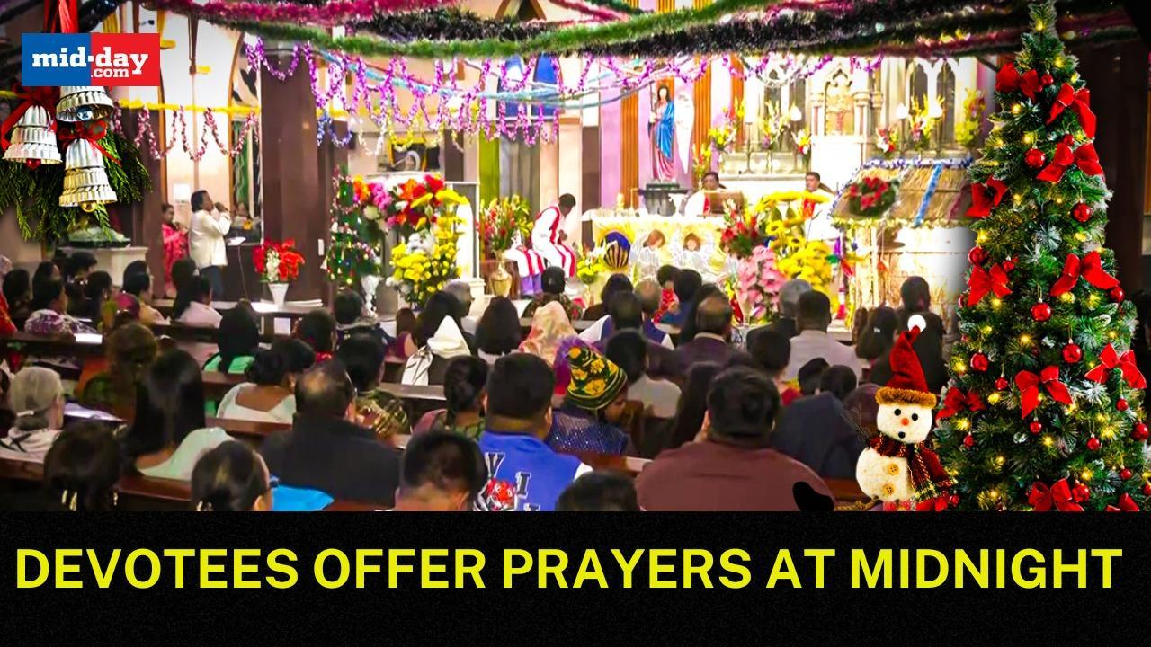 Christmas 2023: Devotees flock to churches at midnight to offer prayers