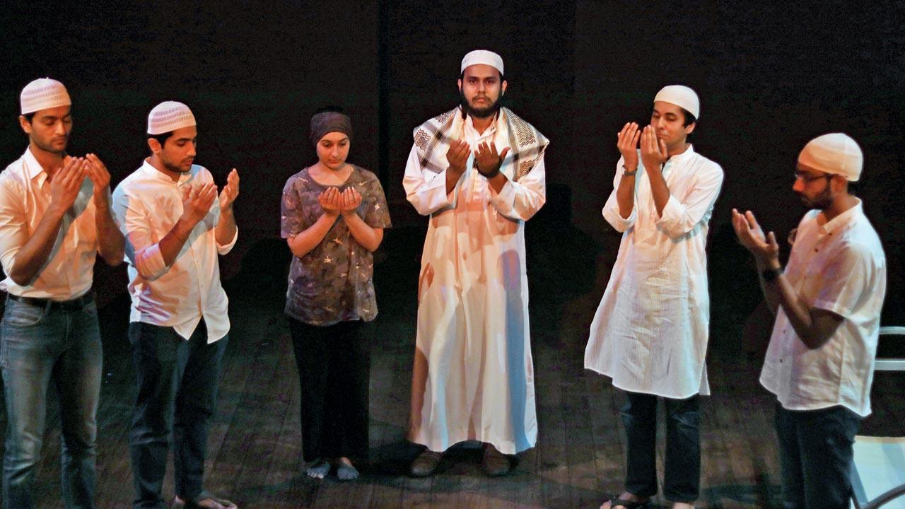 Actors in a moment from the winning play, A Study of Fear
