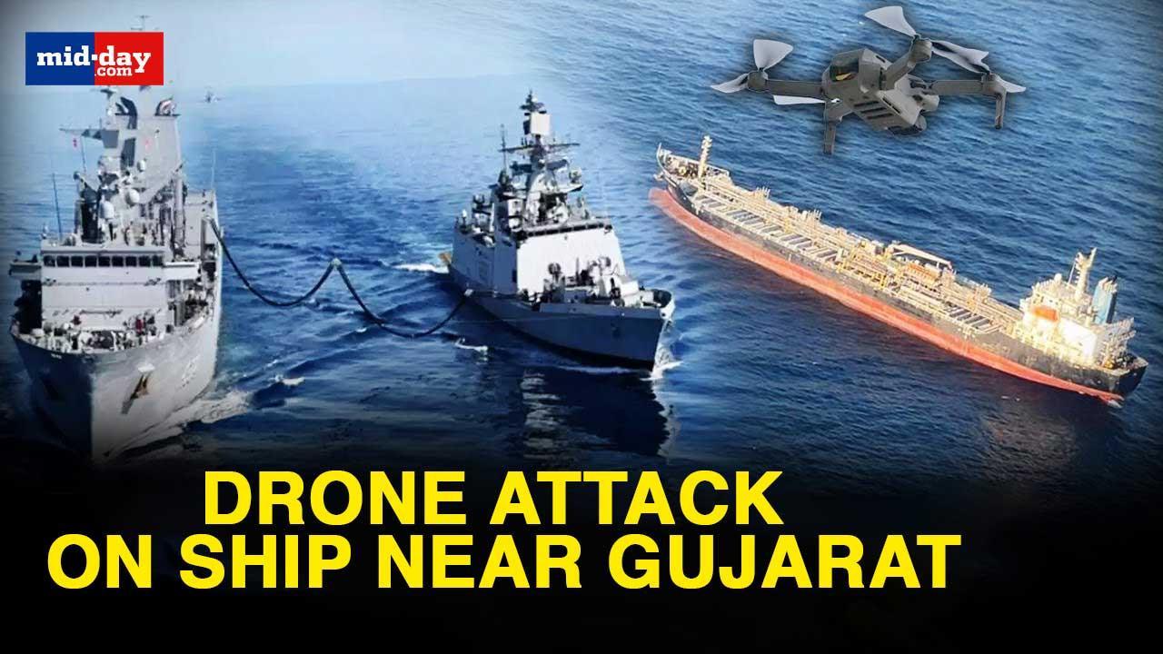 India Drone Strike: Drone strikes ship near Gujarat with 20 Indians onboard