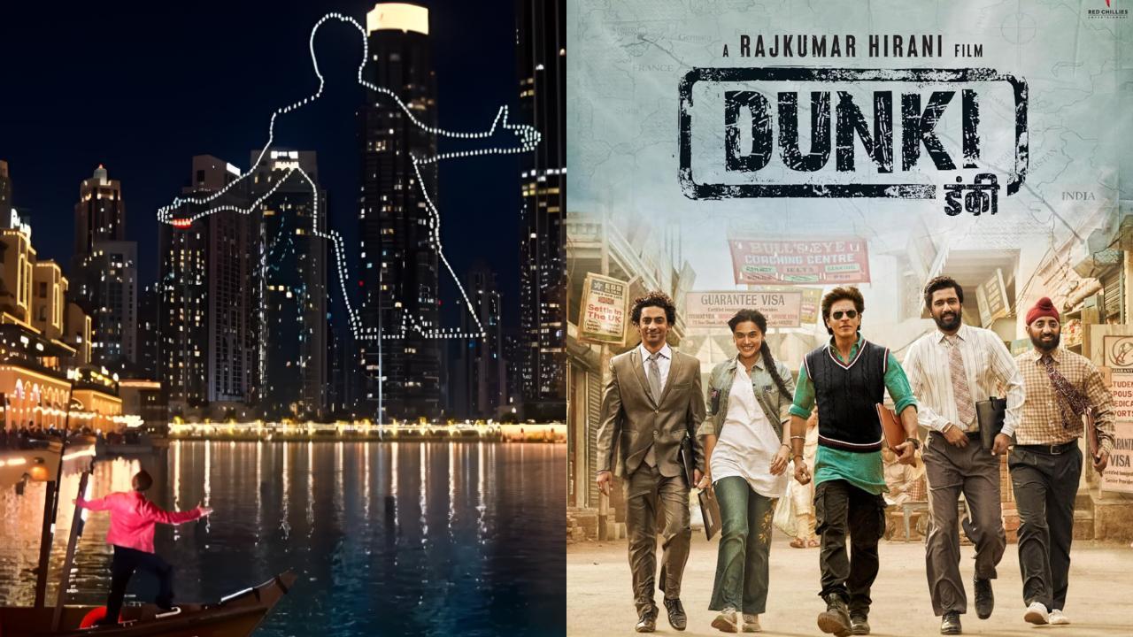 Dunki: Stunning drone show lights up Dubai with SRK's signature pose, watch!