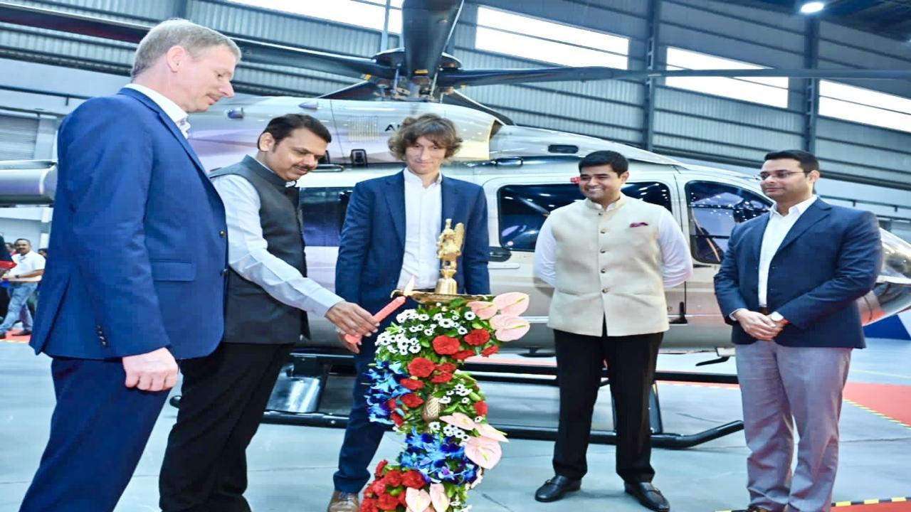 Maharashtra Deputy CM Fadnavis inaugurates Indamer-Airbus Helicopters MRO facility in Nagpur