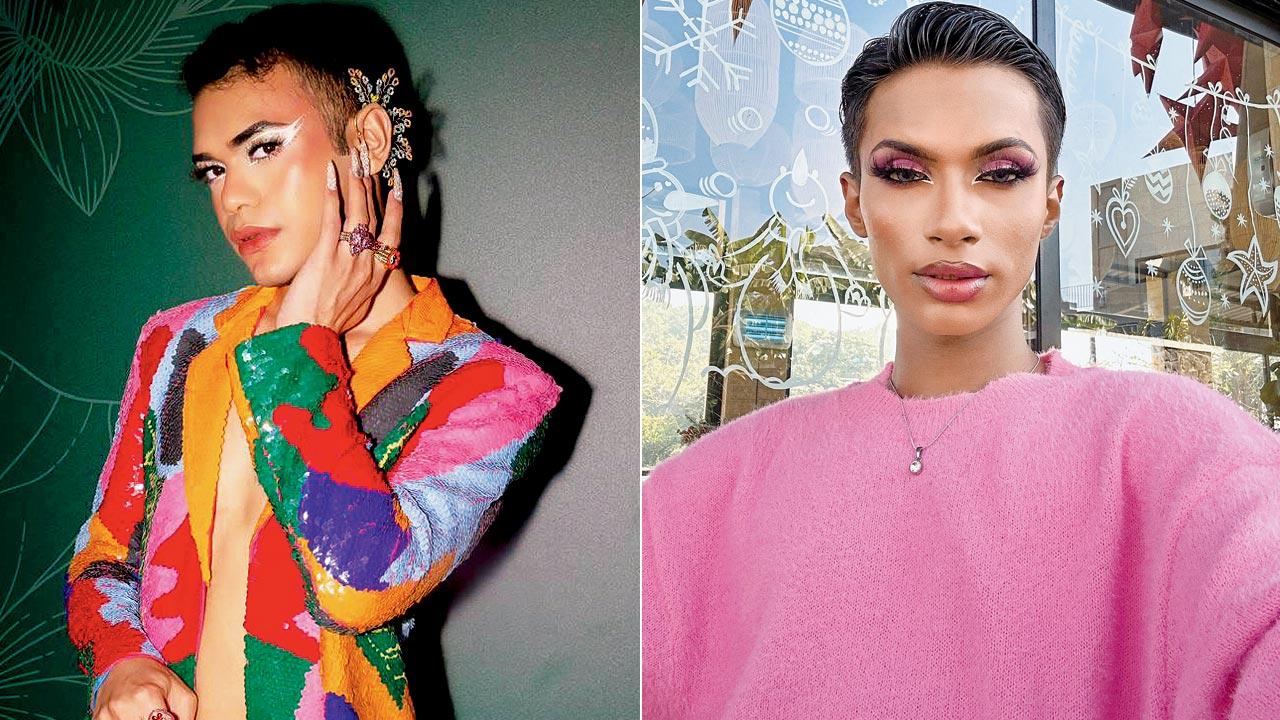 “Creating Get Ready With Me videos allows me to assert my identity and expression,” says Deep Pathare; (right) Rahil Sayed disregards negativity, choosing instead to focus on the positive impact their content has