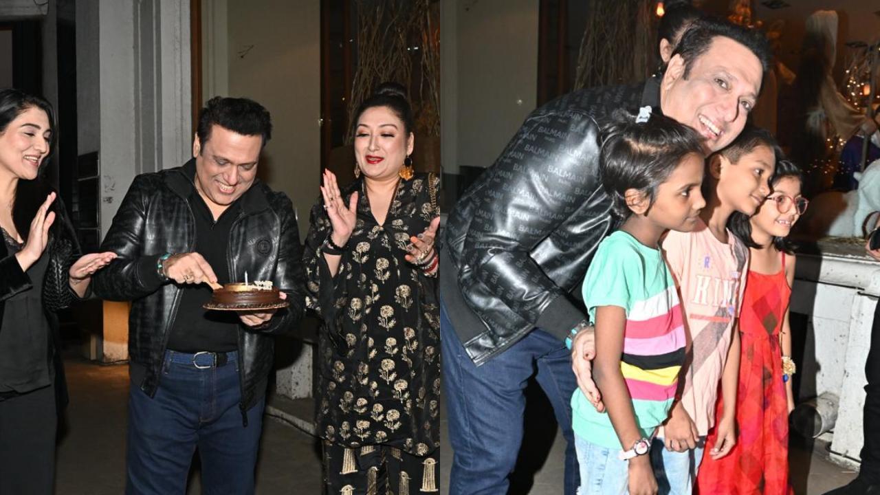 Govinda turns 60: Actor starts celebration with family, paparazzi and little fans; see pics