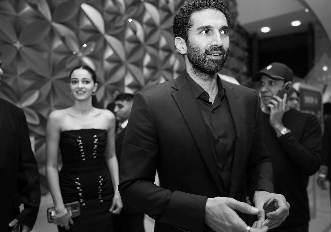 Rumoured couple Ananya Panday and Aditya Roy Kapur seem to be having a gala time at the hot party in this picture