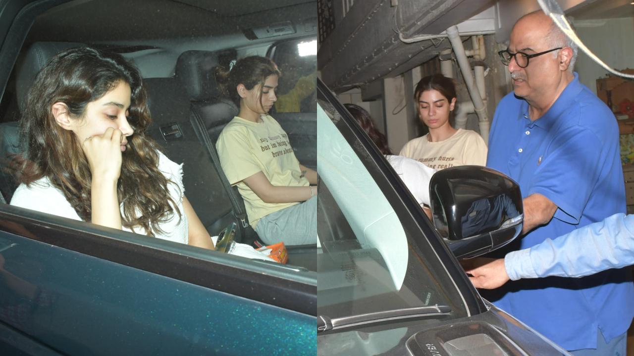 Sibling time! Janhvi, Khushi spotted at Arjun's house for Anshula's birthday