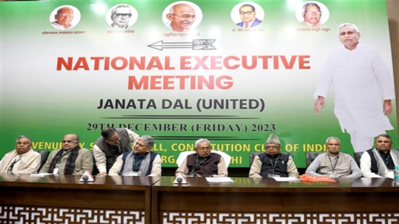 Bihar Chief Minister Nitish Kumar was elected Janata Dal (United) president on Friday at the meeting of the party's national executive which lauded his role in bringing together opposition parties and spearheading the demand for caste census.