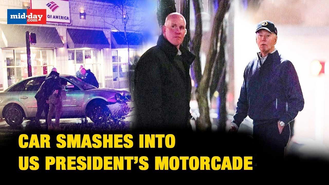  Joe Biden Motorcade Car Crash: Car collides with an SUV near Joe Biden