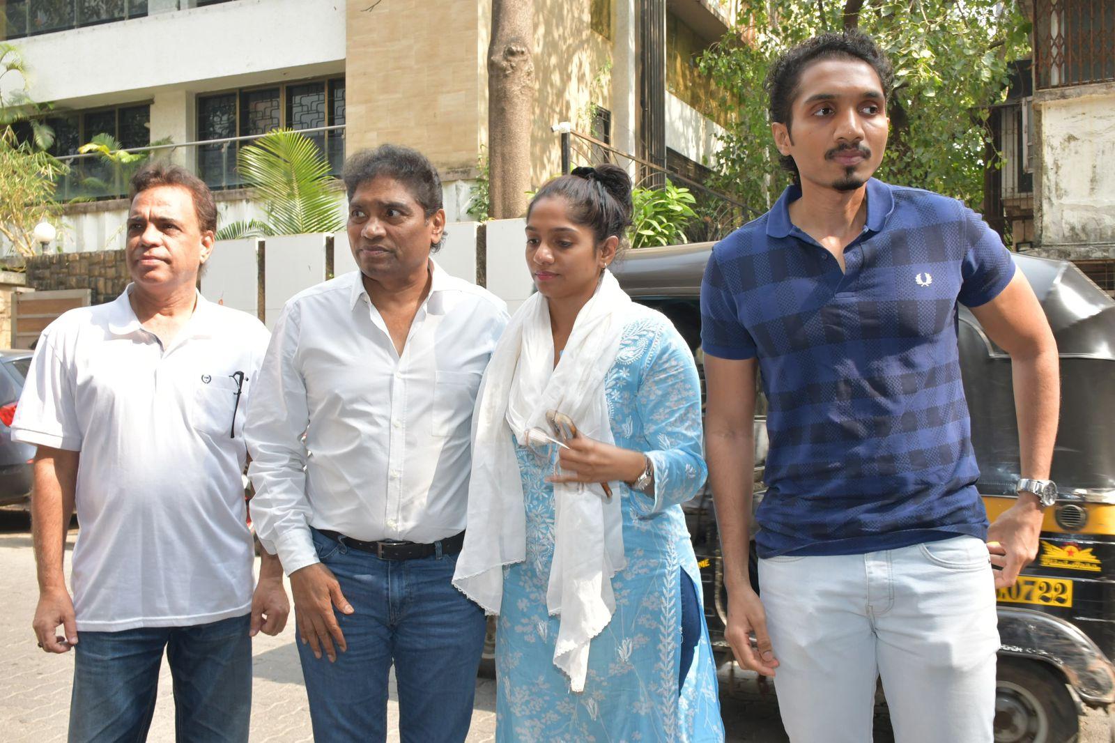 Johnny Lever's children, Jamie Lever, and Jessey Lever came along with their father to support him in his time of grief
