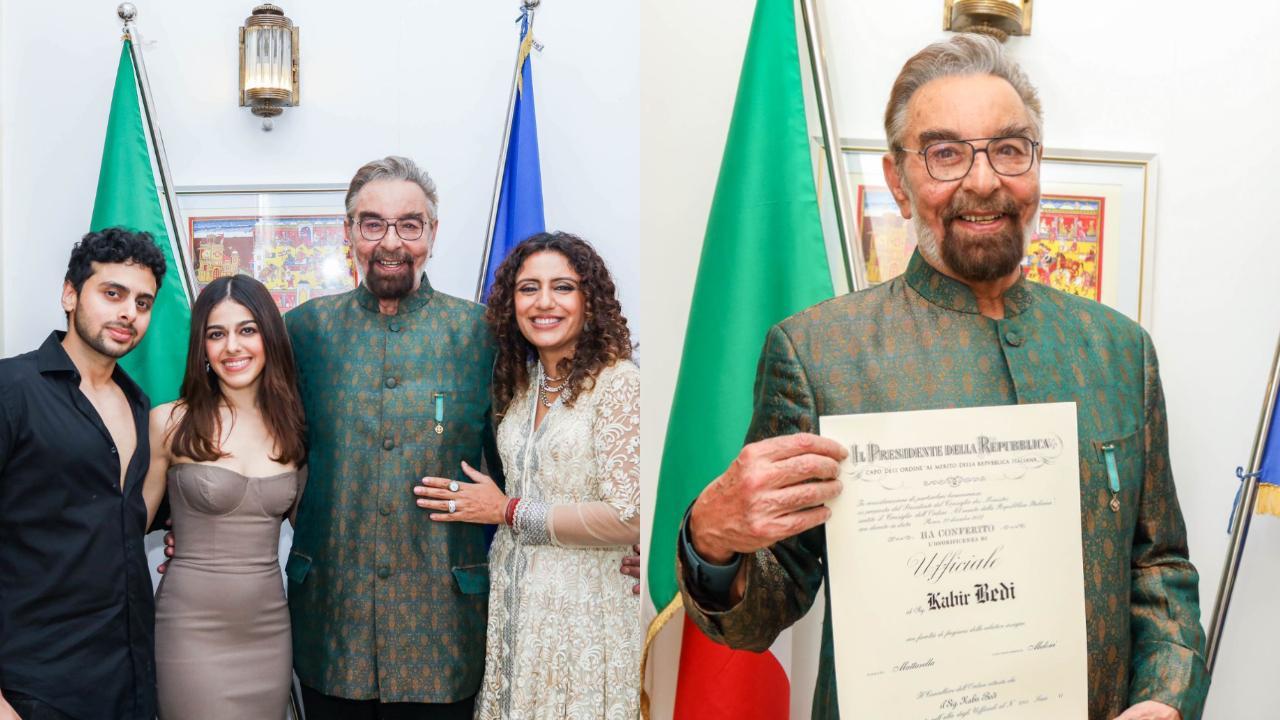 Kabir Bedi honoured with the most senior Italian civilian award, mentions 'Melodi' in acceptance speech