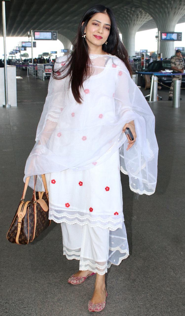 Malavika Mohanan was spotted at the Mumbai airport today