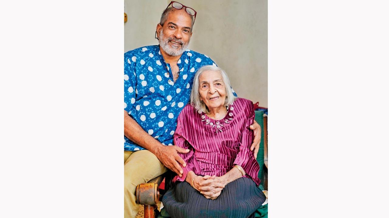 Clement DeSylva and Aylma Curry in her Bandra home