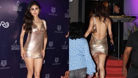Naagin' star Mouni Roy turns heads in a backless mini golden dress, see pics Naagin' star Mouni Roy turns heads in a backless mini golden dress, see pics