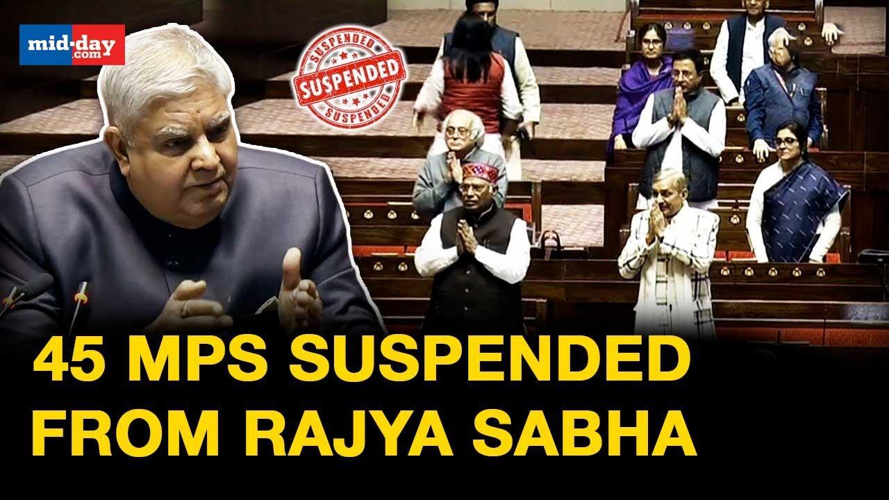 Parliament Winter Session: 45 opposition MPs suspended from Rajya Sabha