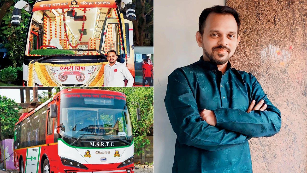 MSRTC’s 10 e-buses, liveried in design made by fan, arrive in Thane