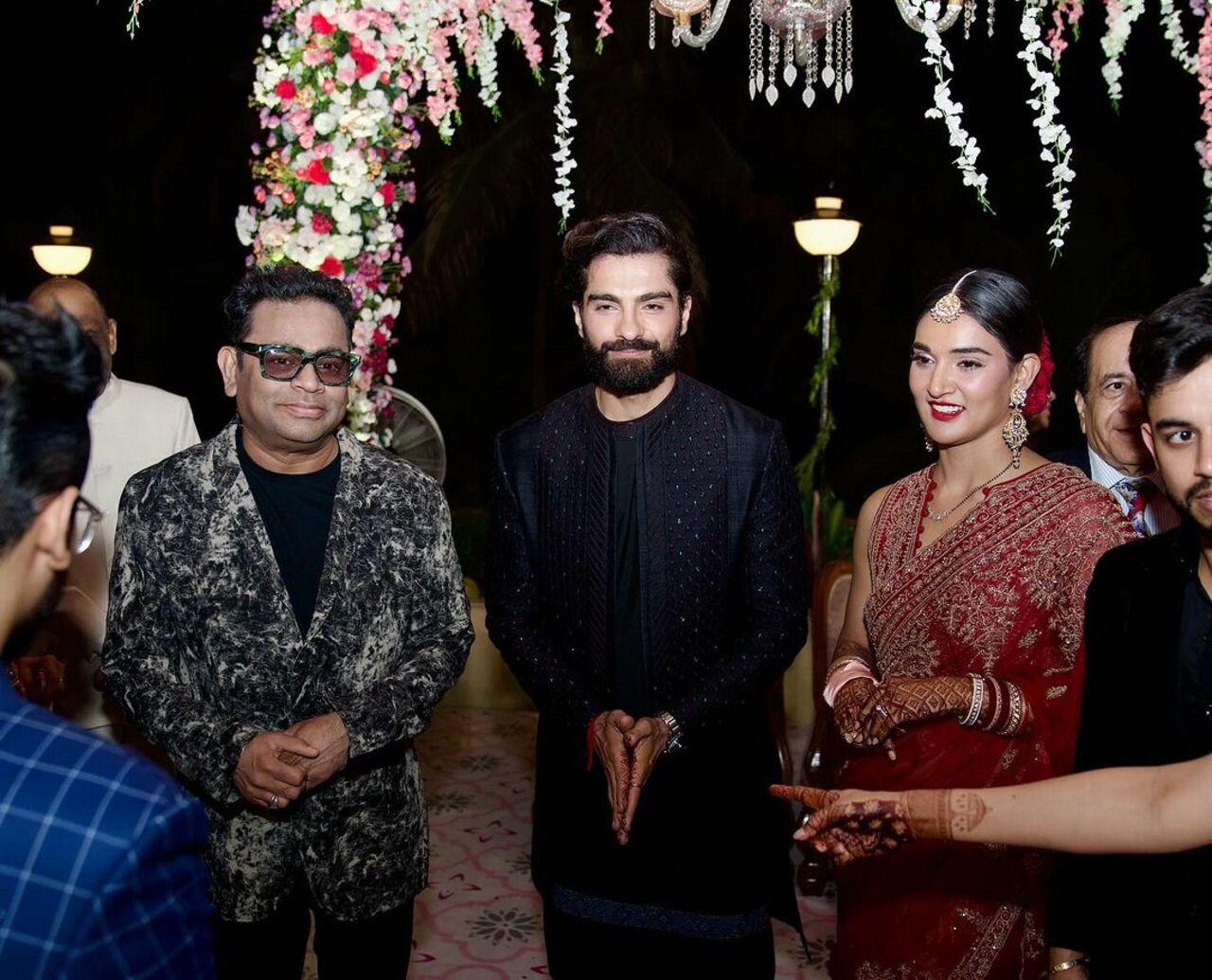 Ace music composer AR Rahman was also at the wedding to bless the newlyweds