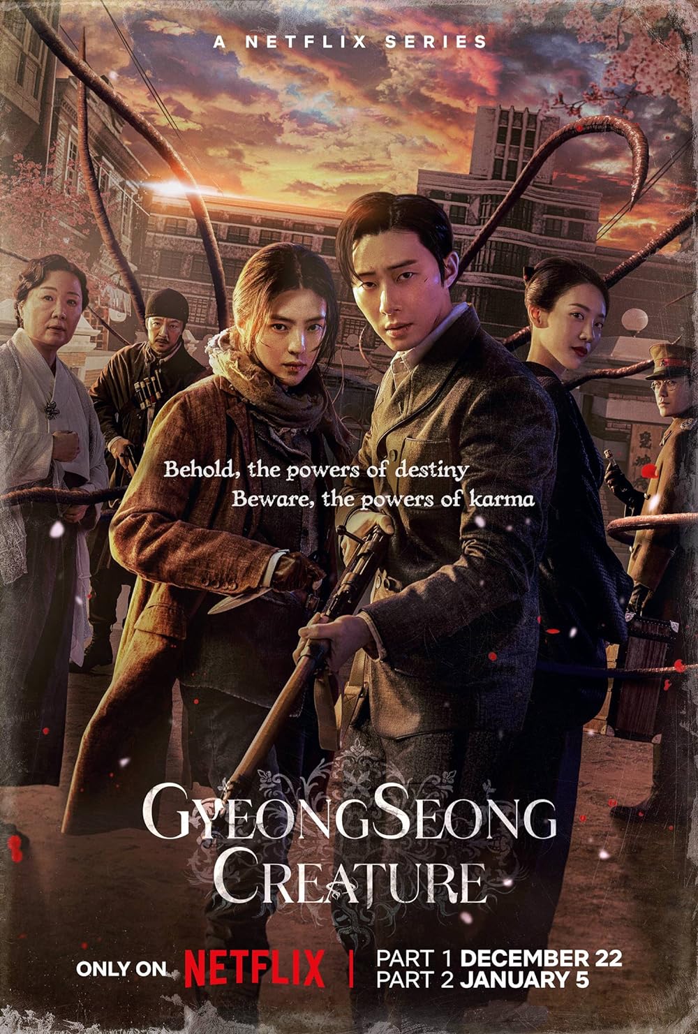 Gyeongseong Creature (December 22) - Streaming on NetflixSet in 1945 during Korea’s colonial rule, 