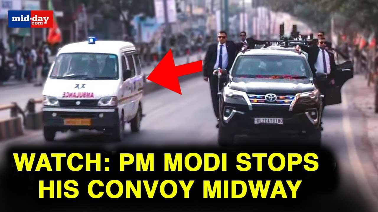 Modi in Varanasi: PM Modi stops his convoy, gives way to Ambulance in Varanasi