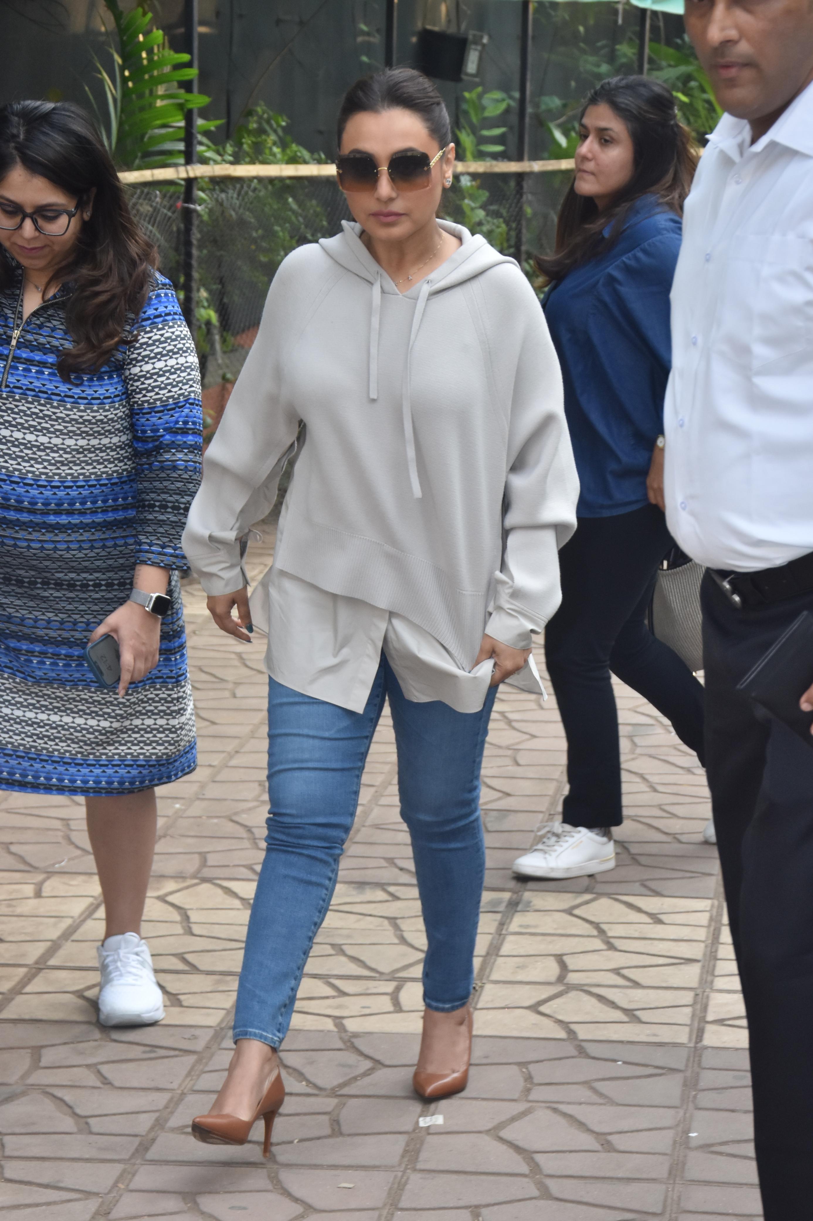 Rani Mukerji was spotted in a comfortable yet stylish look today