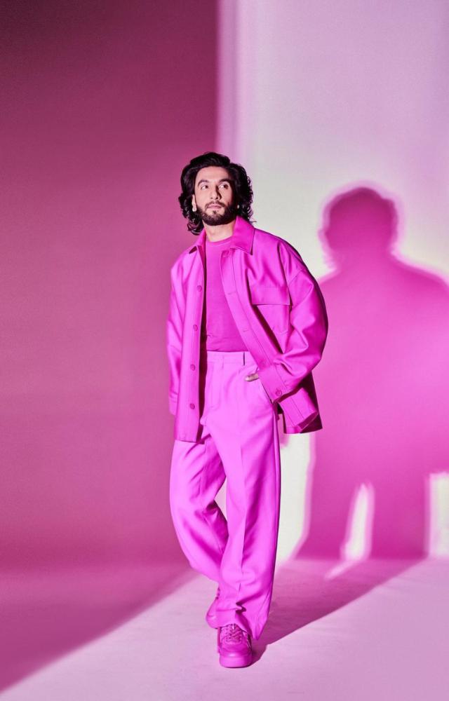 This was the year of `Barbie` and Ranveer Singh gave the ultimate fashion moment in this all pink suit
