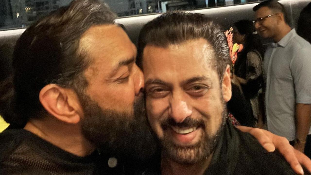 Salman Khan Birthday 2023: Bobby Deol plants a sweet kiss on 'mamu' at birthday party, see pics!