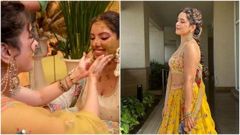 Www Haldi Garl Sex - Sanya Malhotra dances at sister's sangeet, shares photos from haldi, fans  say 'Looking like a wow'