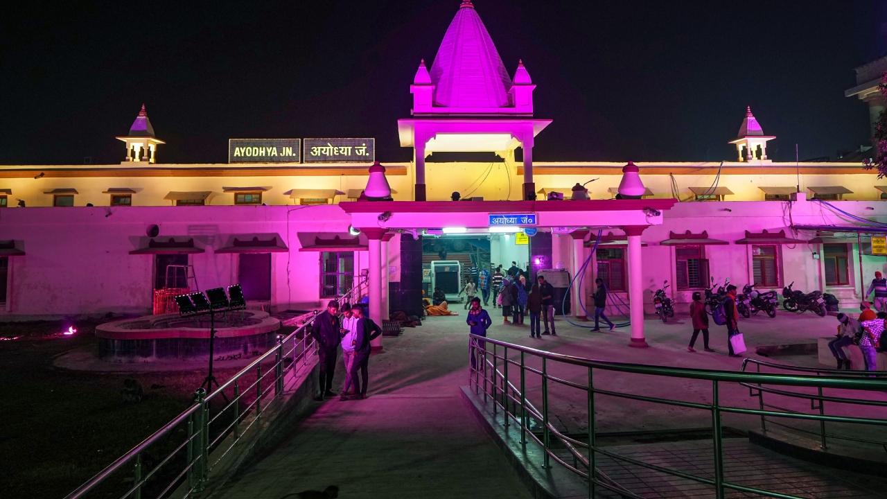 The work has been done by local authorities as part of the efforts to deck up the city for the 'pran pratishtha' that will take place on January 22, a senior official said