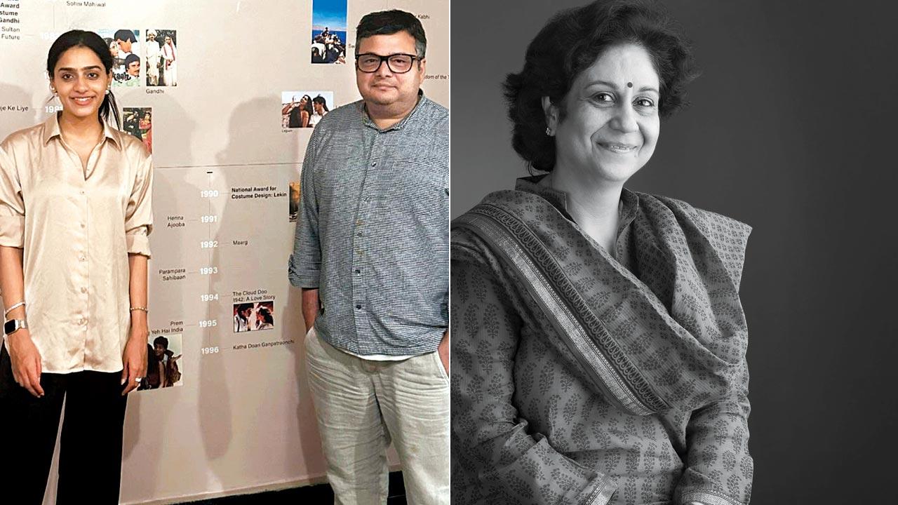 Brijeshwari Kumari Gohil, Indrajit Chatterjee and Gayatri Sinha, art editor, critic and curator