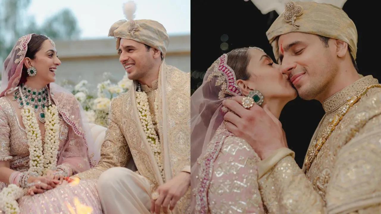 Kiara Advani and Sidharth Malhotra got married on February 7, 2023, in Jaisalmer, Rajasthan. Their wedding was a grand affair with close friends and family members in attendance. For their big day, the two lovebirds wore pastel-coloured coordinated outfits designed by Manish Malhotra