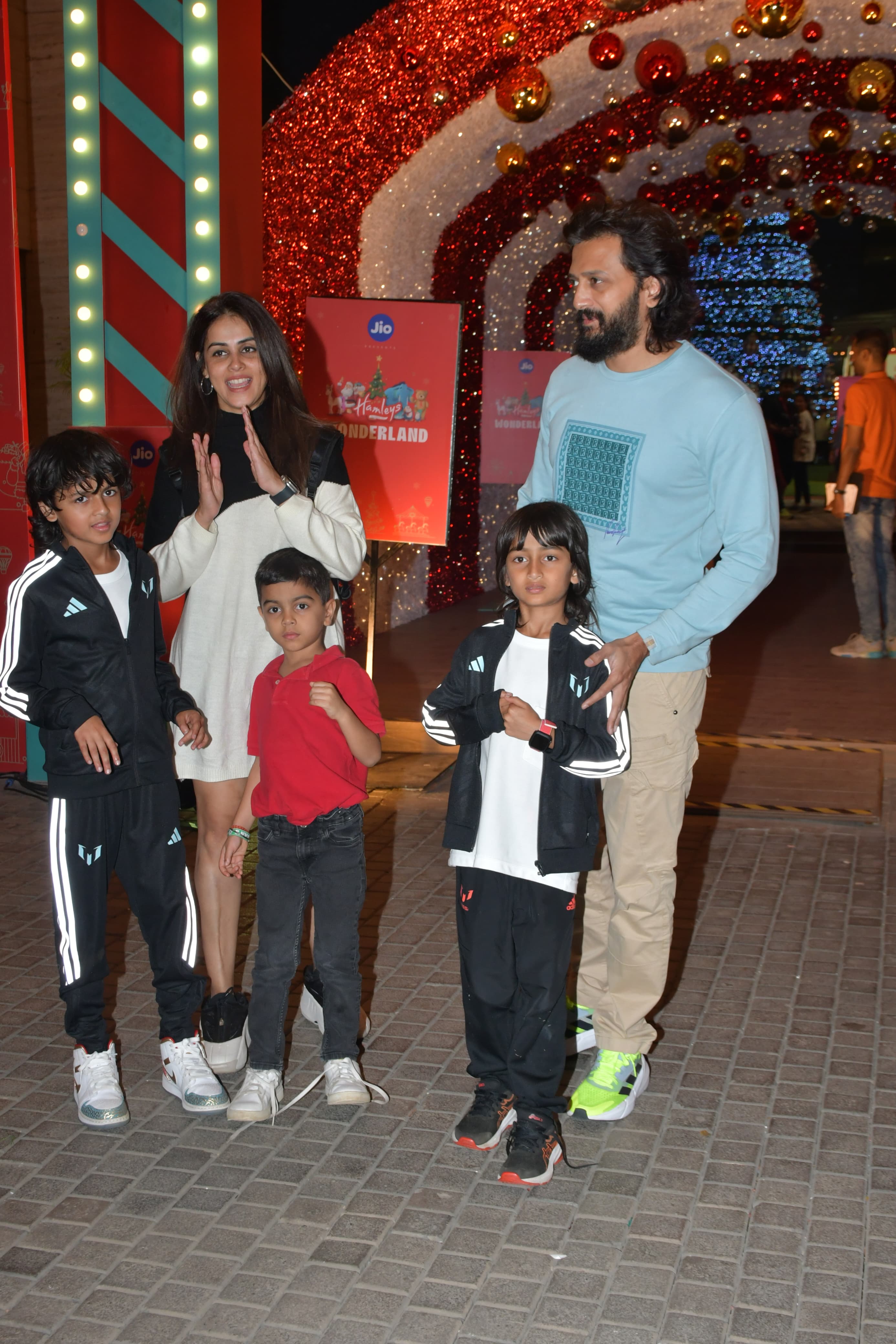 Genelia and Riteish Deshmukh were clicked in Bandra as they went out with their kids