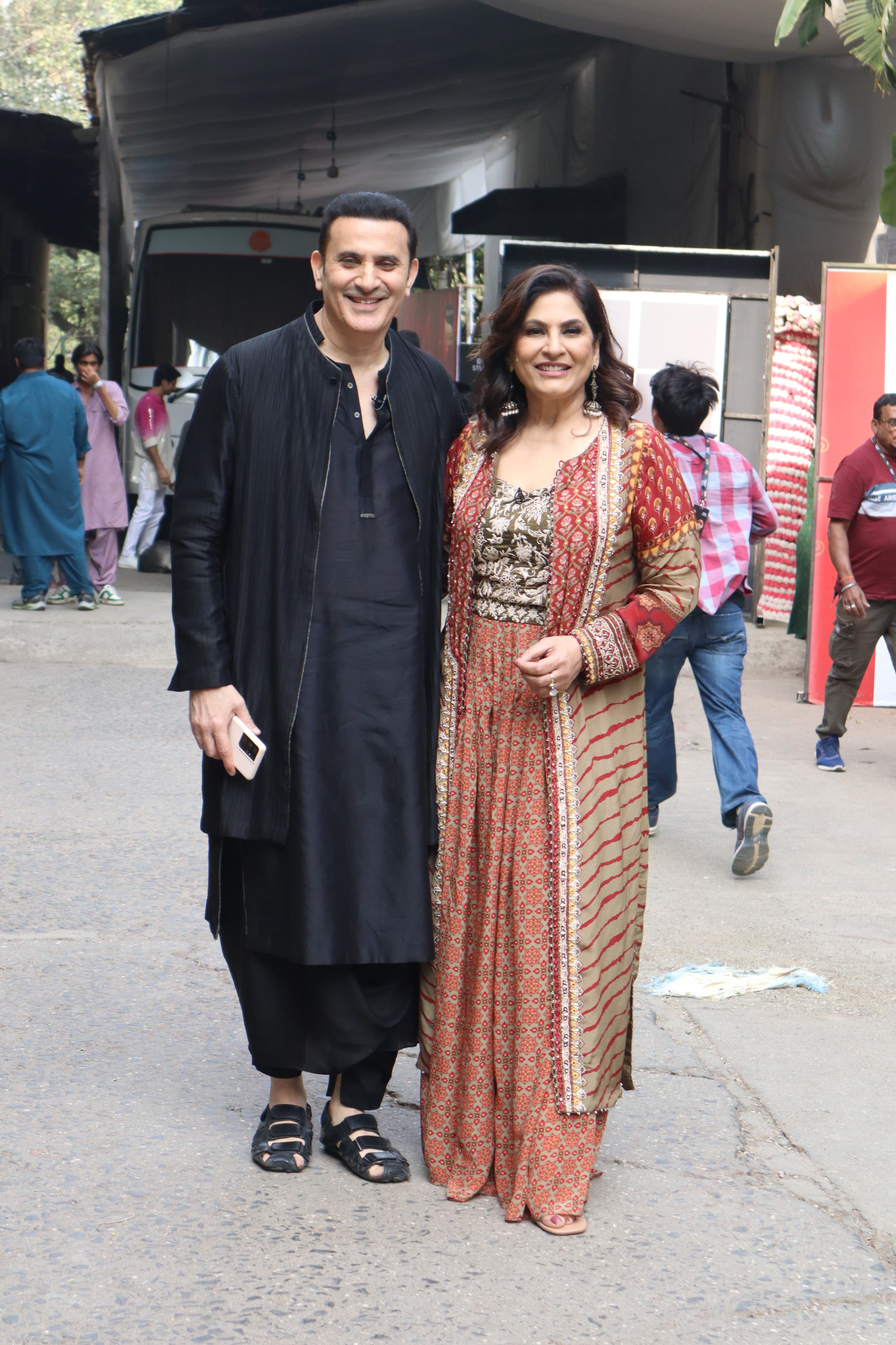 Archana Puran Singh got clicked at the sets of a reality show