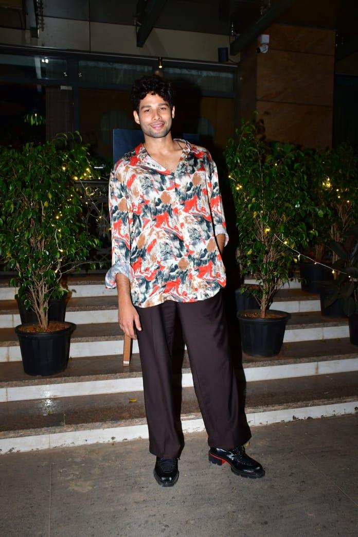Siddhant Chaturvedi opted for an interesting multi-coloured shirt as he went out to promote 'Kho Gaye Hum Kahan'