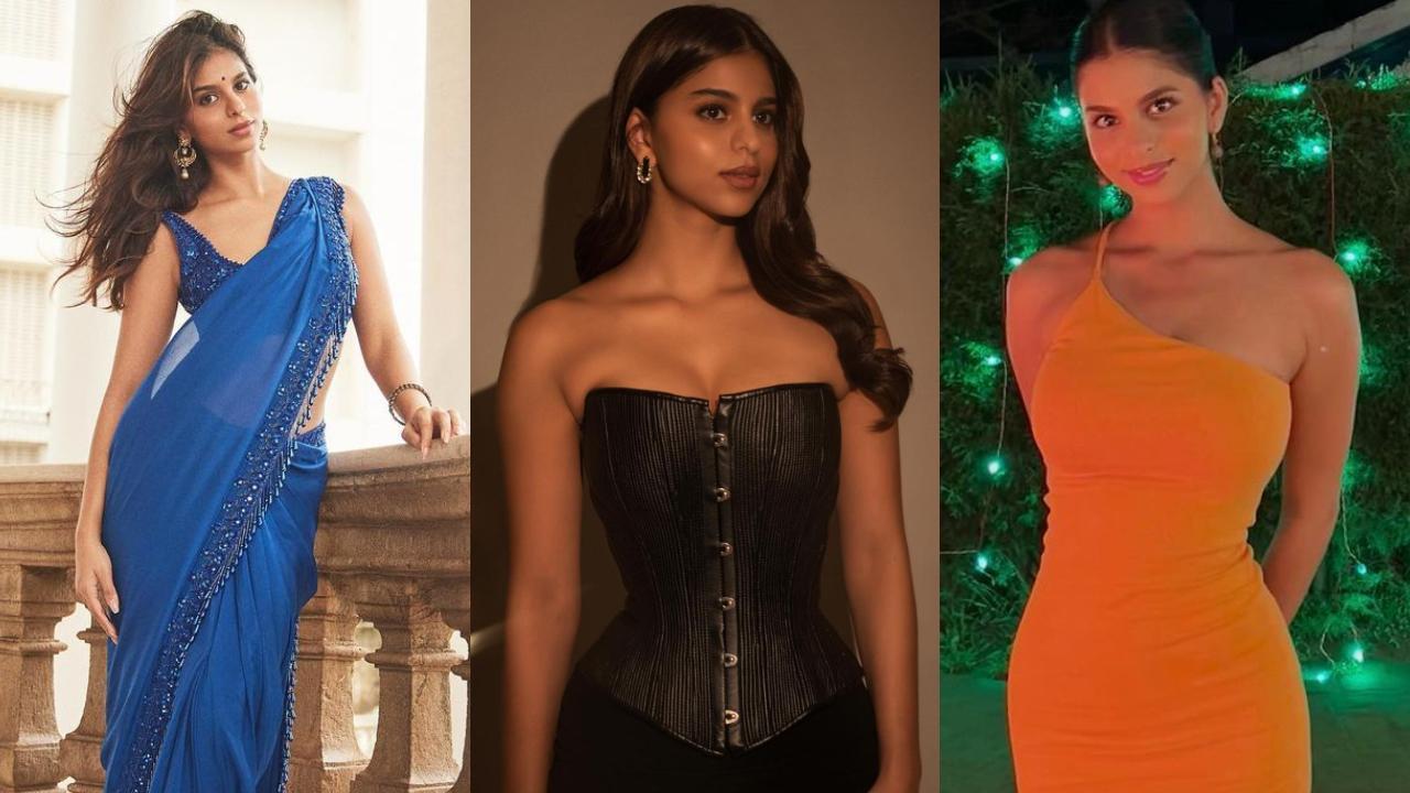 In Pics: Sarees to bodycon dresses, times Suhana Khan has oozed pure glam!