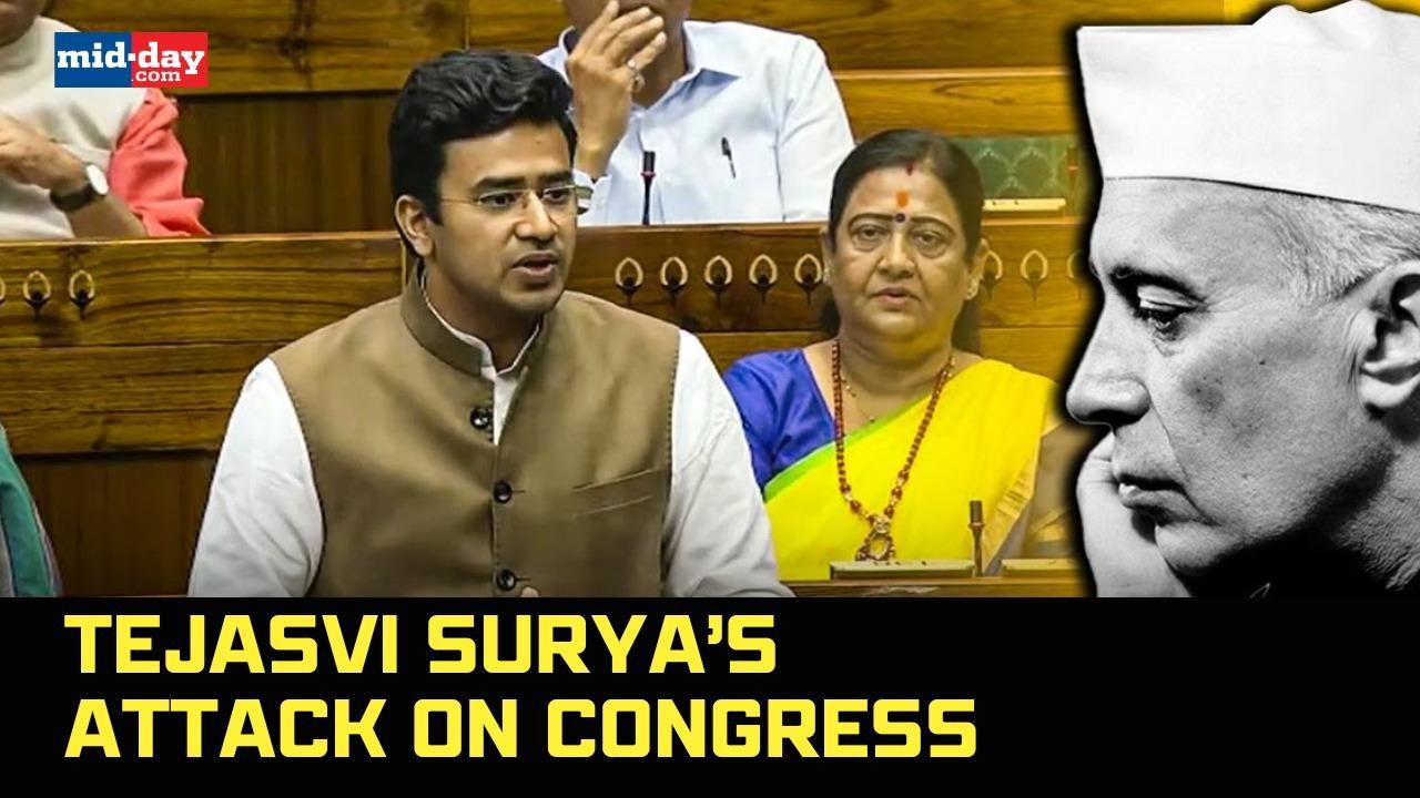 When Tejasvi Surya took a jibe at Congress, Rahul Gandhi in Parliament