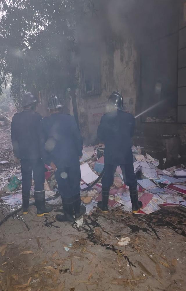 The officials said, the blaze was reported at the old civic-run hospital on Shil-Kalyan Road in Shilphata area of Thane district