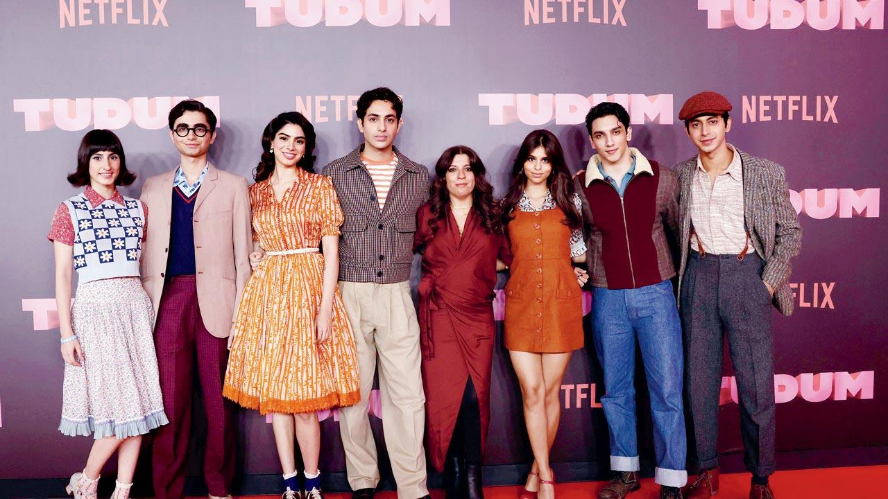 The Archies crew at a Netflix event earlier this year in Sao Paulo. Pic/Getty Images