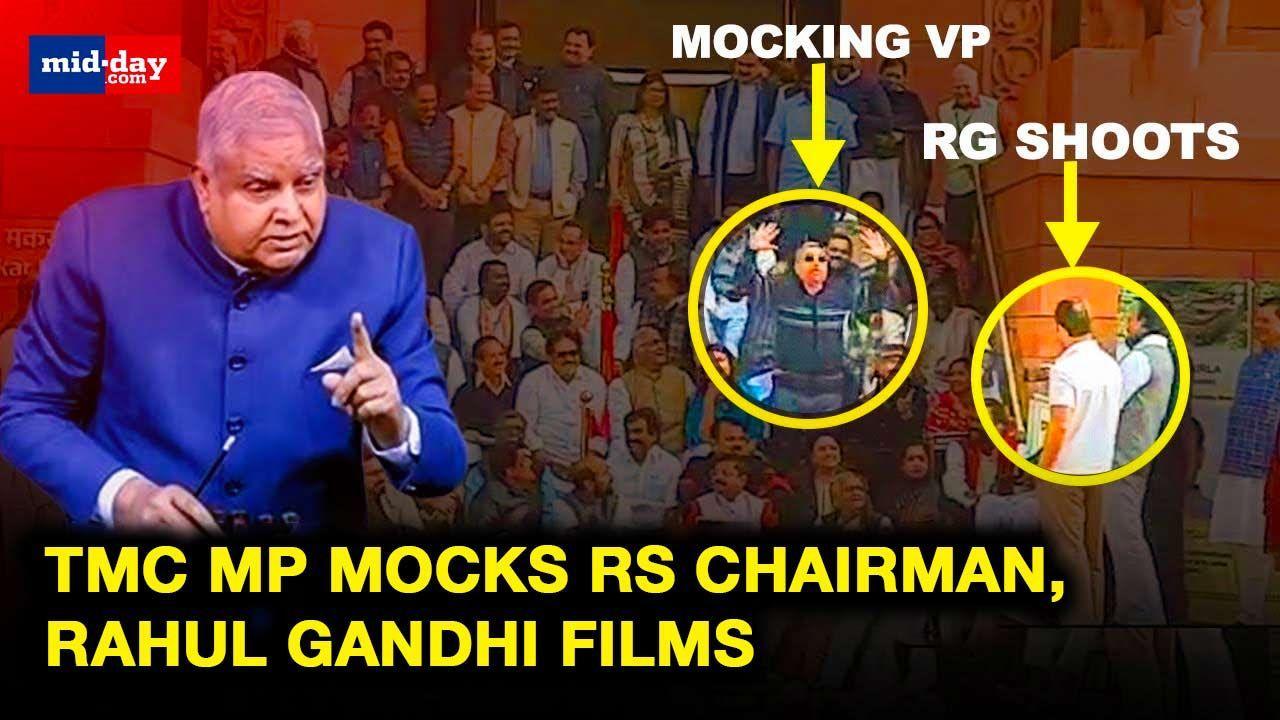 MPs Suspension: Rahul Gandhi films as TMC MP Kalyan Banerjee mimics RS Chairman