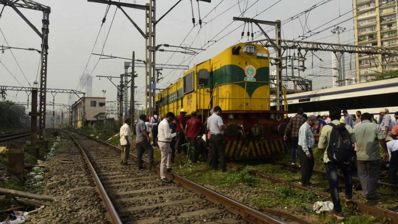 The 22731 Hyderabad-CSMT Express and the 22222 Nizamuddin-CSMT Rajdhani Express were held up near Mazgaon and Parel stations, the officials said