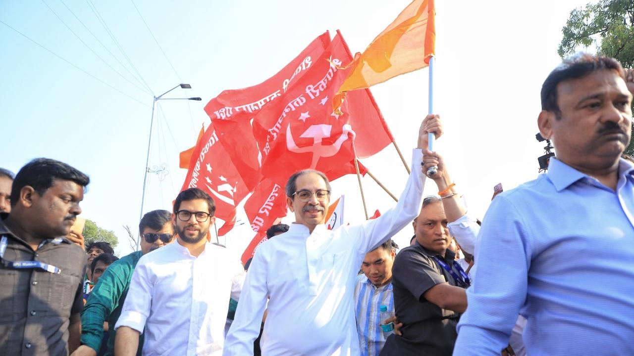Addressing a well-attended protest against the Dharavi redevelopment project being helmed by the Adani group, Thackeray also refuted allegations by the Bharatiya Janata Party that the tender for it was issued during his chief ministership