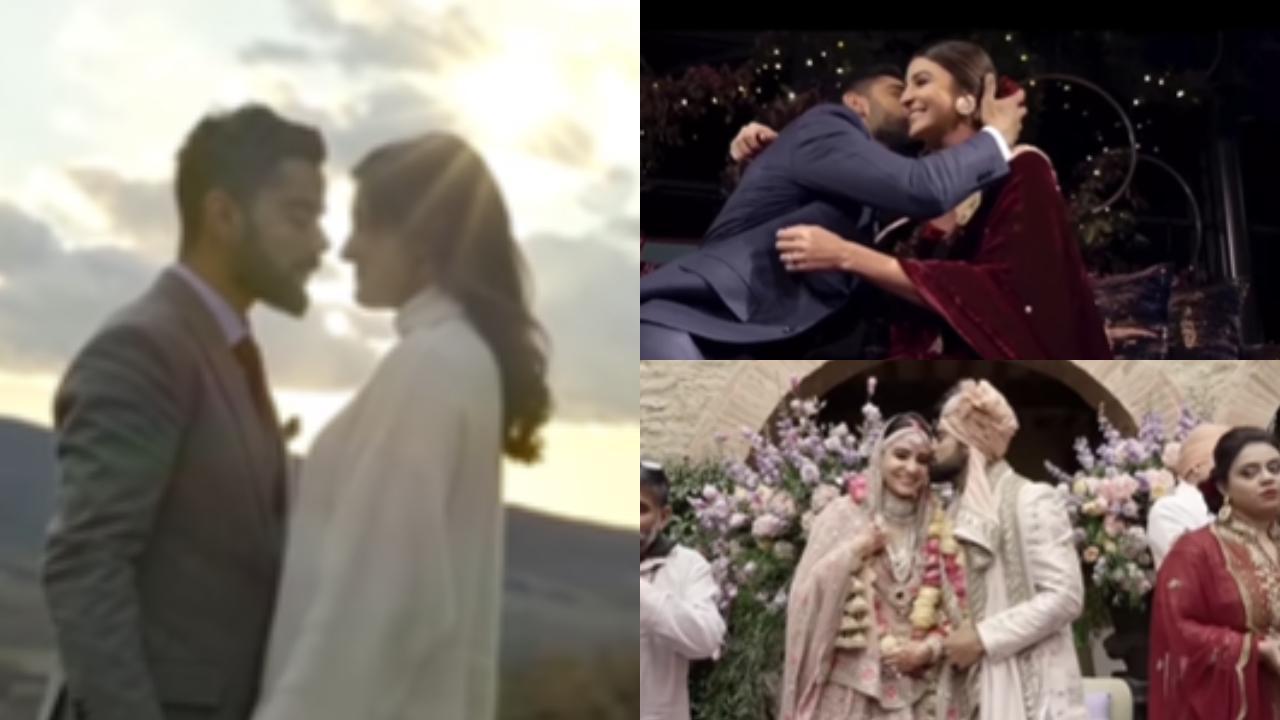 Anushka Sharma- Virat Kohli wedding anniversary: New video from the  marriage function sees the cricketer plant a kiss on the actress' cheek