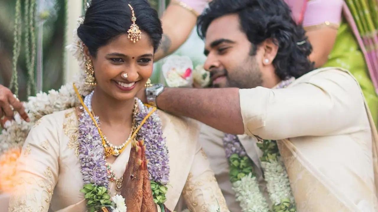 Ashok Selvan and Keerthi Pandian embarked on a beautiful journey of matrimony on September 13th. The two looked all things beautiful on their wedding day. Dressed in a traditional saree adorned with a gajra, Keerthi exuded elegance, while Ashok complimented her in a coordinated outfit