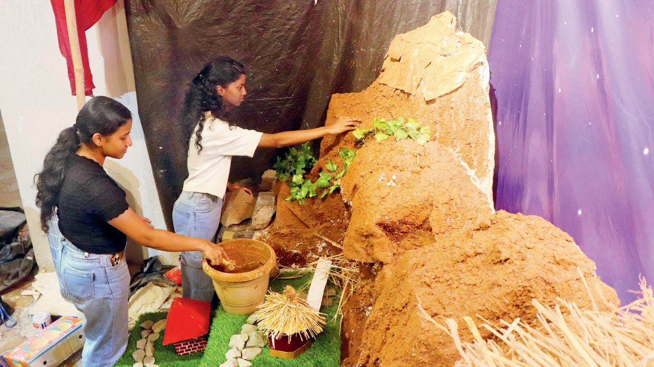 Sunday Mid-day chronicles an evening with young parishioners crafting nativity scene